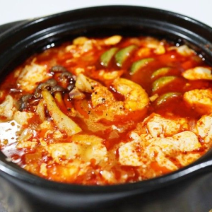 Seafood Spicy Soft Tofu Stew (Sundubu-Jjigae) 해물 순두부찌개