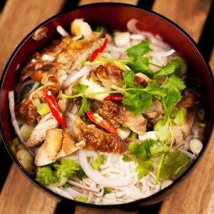 54. Rice Noodles with Seafood & Chicken