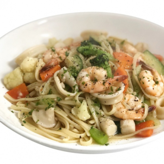 57B. Stir-Fried Thick Rice Noodles with Seafood
