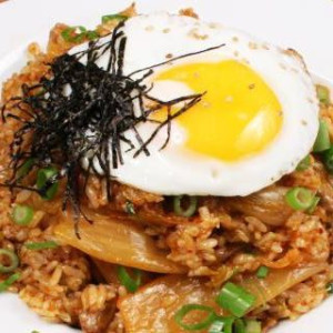 Kimchi Fried Rice with Pork