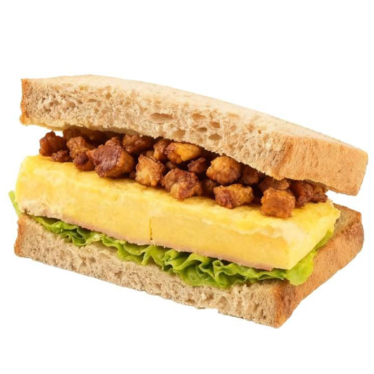 Thick Egg Toast with Home Made Spicy Diced Pork Sandwich