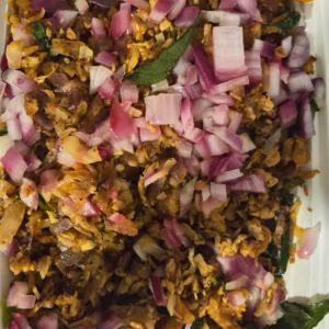 Egg Kothu Roti with Chicken Gravy