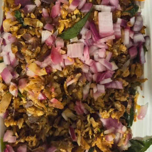 Egg Kothu Roti with Chicken Gravy