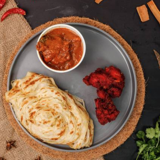 Porotta, Chicken Roast and Chicken 65