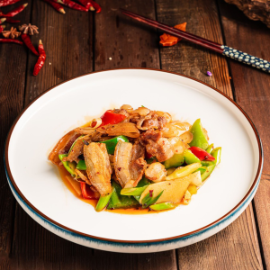 Double Cooked Pork Slices with Leek