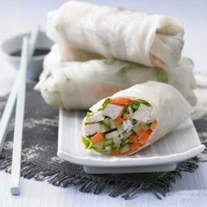 Vegetable & Steamed Rice Spring Rolls (Lunch Menu)