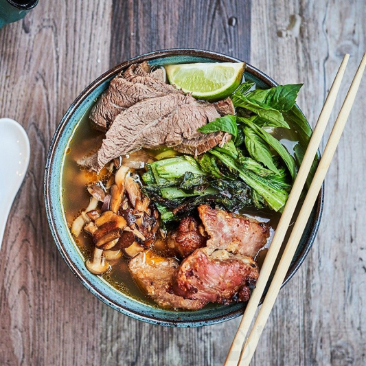 Vegetable & BBQ Pork Soup
