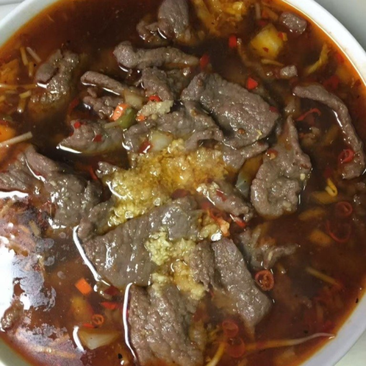 Sliced Beef in Spicy Soup