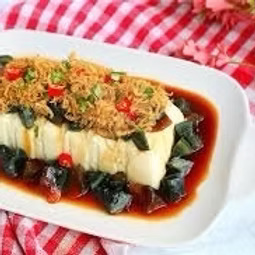 A9. Preserved Egg & Pork Floss Tofu 皮蛋肉鬆拌豆腐咔