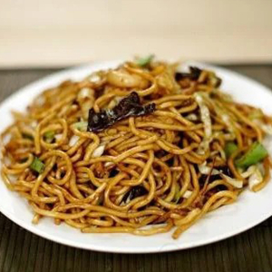 Stir-Fried Noodles with Shrimp & Pork 上海粗炒