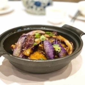 Egg Tofu with Eggplant 玉子茄子煲