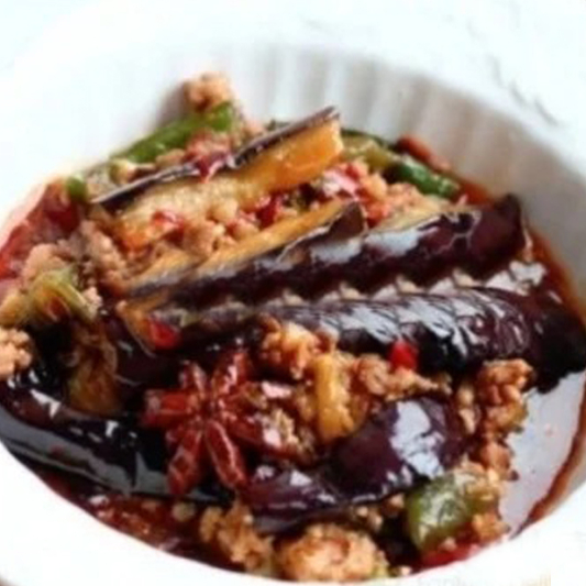 Eggplant & Minced Pork with Hot Garlic Sauce 鱼香茄子