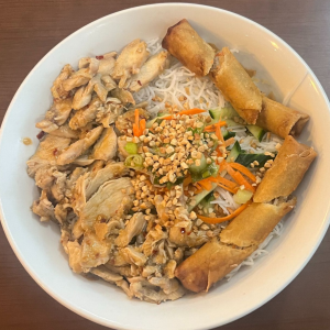 17. Satay Chicken & Pork Spring Rolls Vermicelli