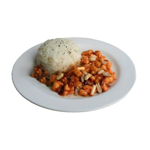 Kung Pao Chicken on Rice with Egg