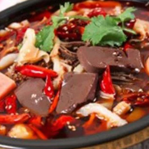 Spicy Pork Blood Tofu in Pot