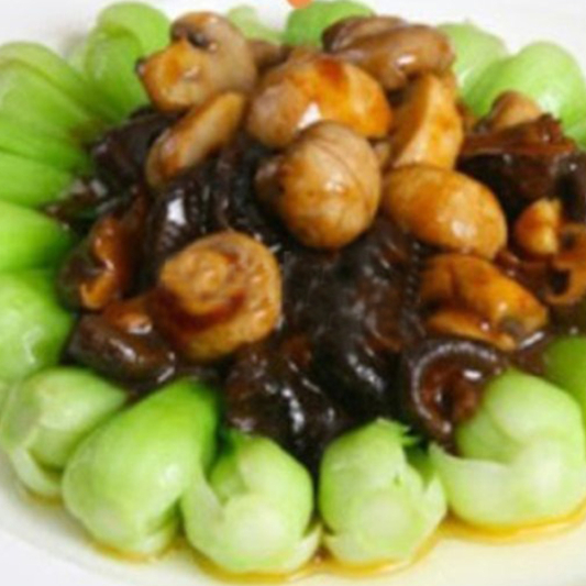 Stir-Fried Seasonal Greens with Mushrooms