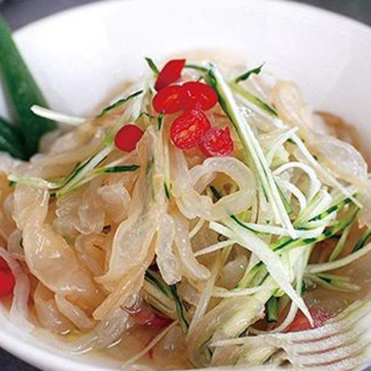 Sliced Cucumber with Jellyfish