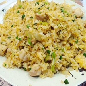 133. Chicken with Salted Fish Fried Rice 咸魚雞粒炒飯