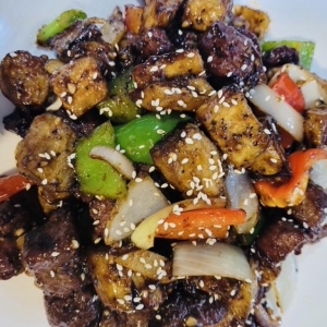 036. Diced Beef Tenderloin with Eggplant & Black Pepper 茄子牛柳粒