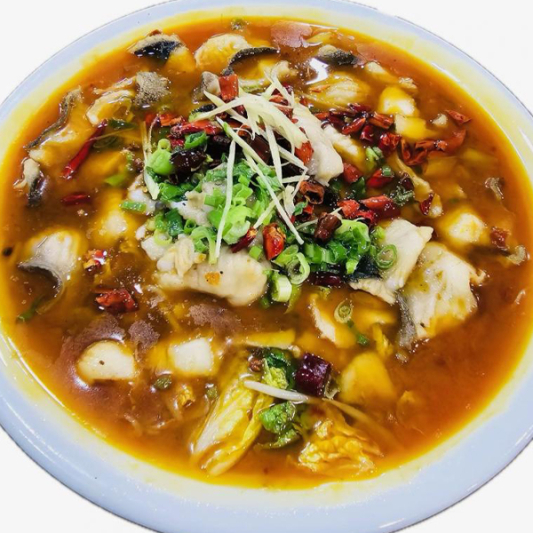 03. Sichuan Slices of Snakehead Fish in Hot Pot 水煮黑魚片