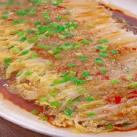 13. Steamed Vermicelli & Chinese Cabbage with Garlic Sauce 蒜茸粉絲蒸大白菜
