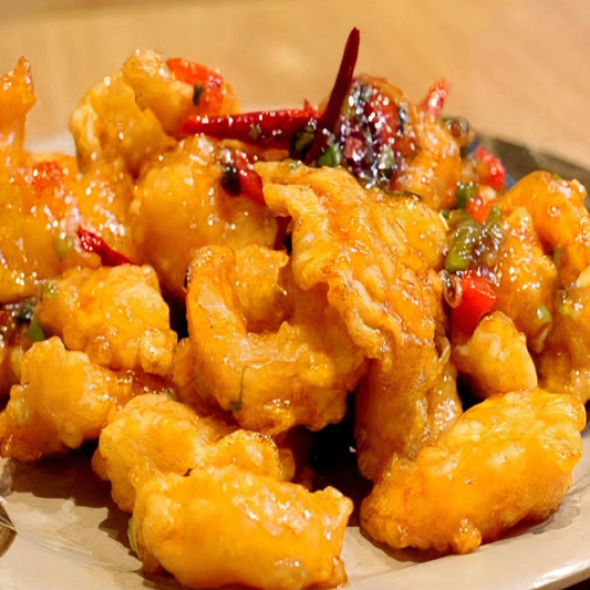 28. Garlic and Pepper Spicy Shrimp Special / Especial de Camarones Picantes con Ajo y Pimienta