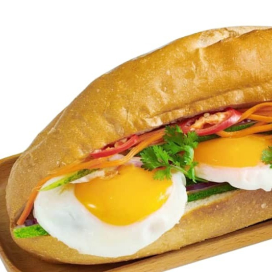 Fried Egg Vietnamese Sandwich - Banh Mi Trung