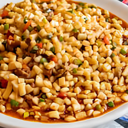 Fried Pearl Laghman with Diced Beef / Laghman perle frit en d&eacute;s au b&oelig;uf