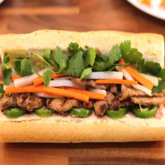 Banh Mi Ga Nuong & Pandan Grass Jelly Combo