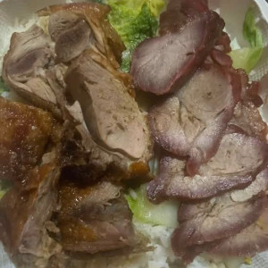 Roast Duck & Char Siu on Rice