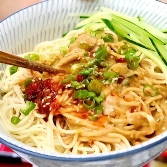 Homemade Beef Tripe Noodles with Sesame Sauce