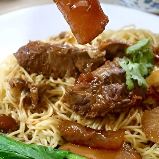 Homemade Beef & Beef Tendon Mixed Noodles