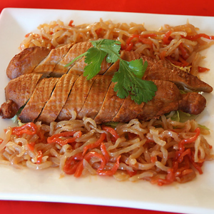 58. Roasted Mock Chicken with Jelly Fish 海蜇拼燒雞