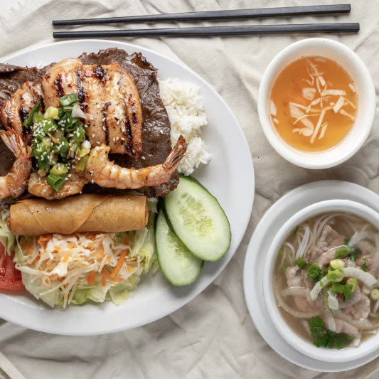 Combo B2. Com Tom Bo Ga, Cha Gio