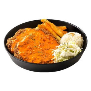 Crispy Pork Cutlet with Rose Sauce