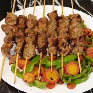 Tikka Kebab (Beef Cubes) (1 kg, 10 Skewers)