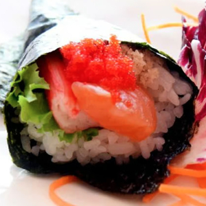 #111. Cornet Californie au saumon / California with Salmon Handroll