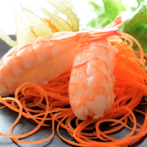 #33. Nigiri aux crevettes cuites (2 mcx) / Cooked Shrimp Nigiri (2 pcs)