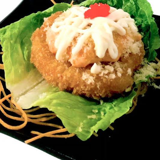 #92. Saumon &eacute;pic&eacute;e sushi pizza (2 mcx) / Spicy Salmon Sushi Pizza (2 pcs)