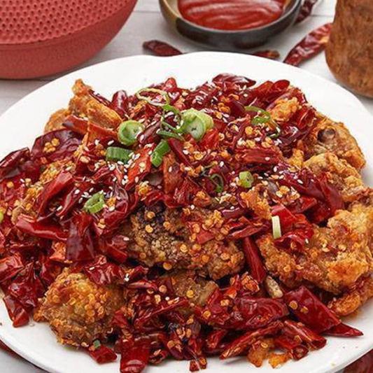 8. Fried Chicken Saut&eacute;ed with Chong Qing Red Chili 重庆辣子鸡