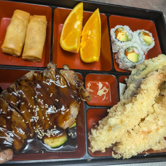 2. AAA Striploin Steak Teriyaki Bento Box Dinner