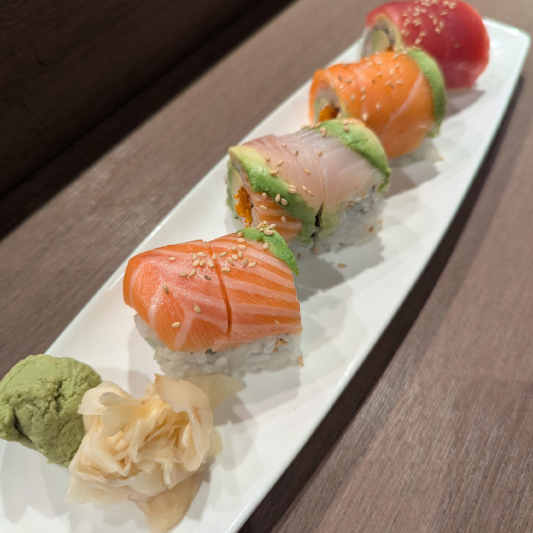 6. Rainbow Roll (8 pcs)