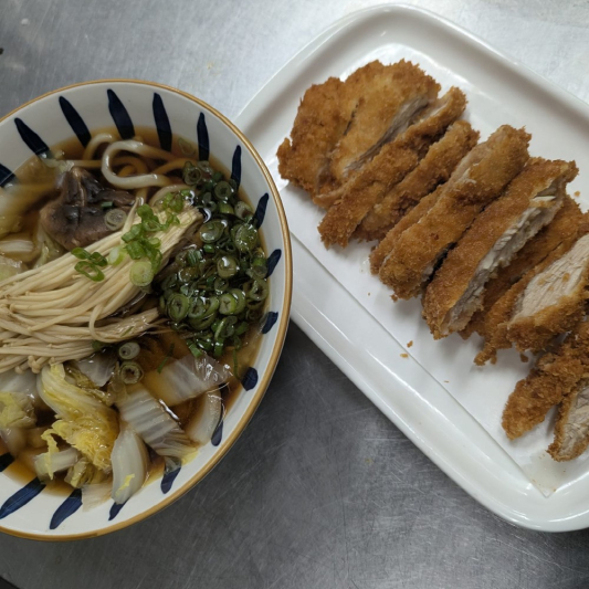 2. Chicken Cutlet Noodles in Soup