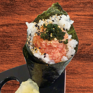 H3. Spicy Tuna with Tobiko Hand Roll