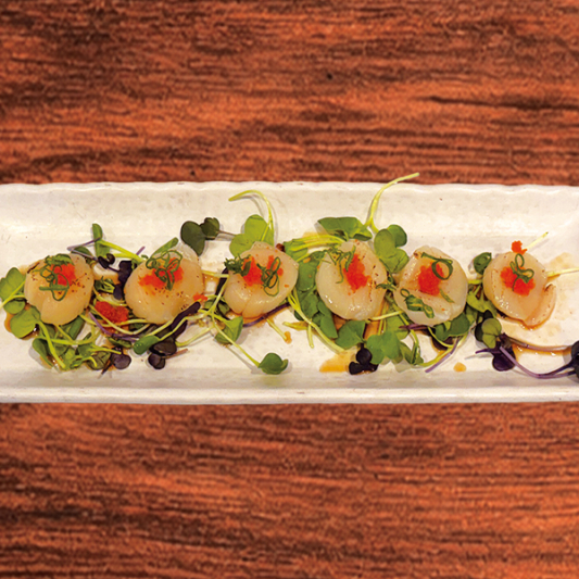 A14. Seared Scallop with Ponzu Sauce (4 pcs)