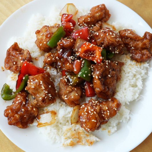 (A) Poulet g&eacute;n&eacute;ral Tao / General Tao Chicken