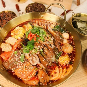 Pork Intestines in Maocai Soup