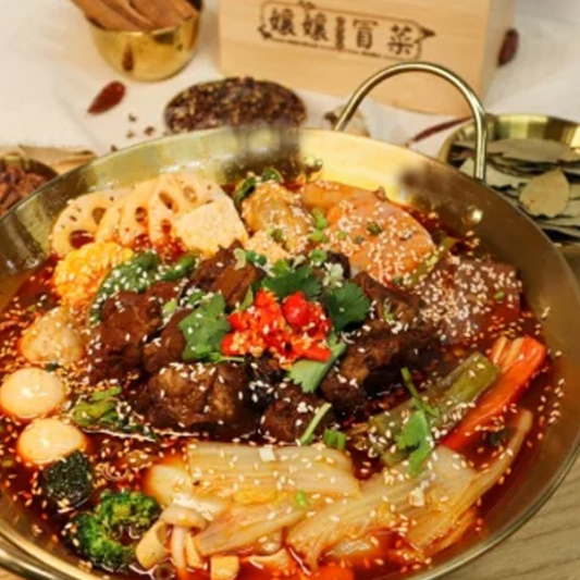 Spicy Braised Beef in Maocai Soup