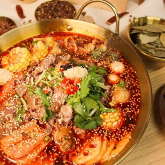 Spicy Golden Soup Beef with Rice