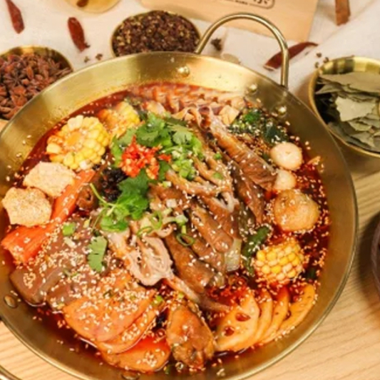 Pork Intestines in Maocai Soup